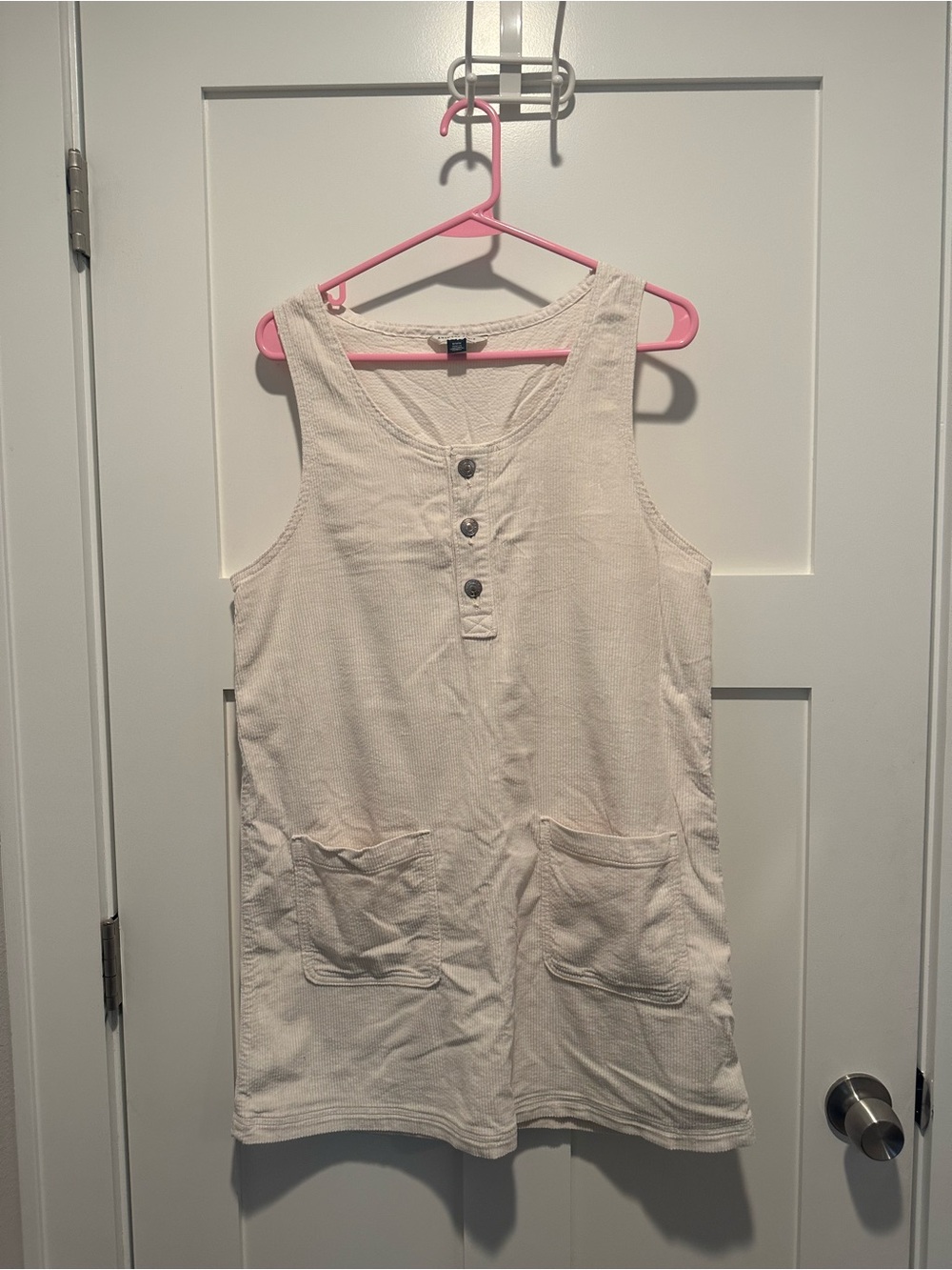American Eagle Outfitters Cream Sleeveless Mini Dress
